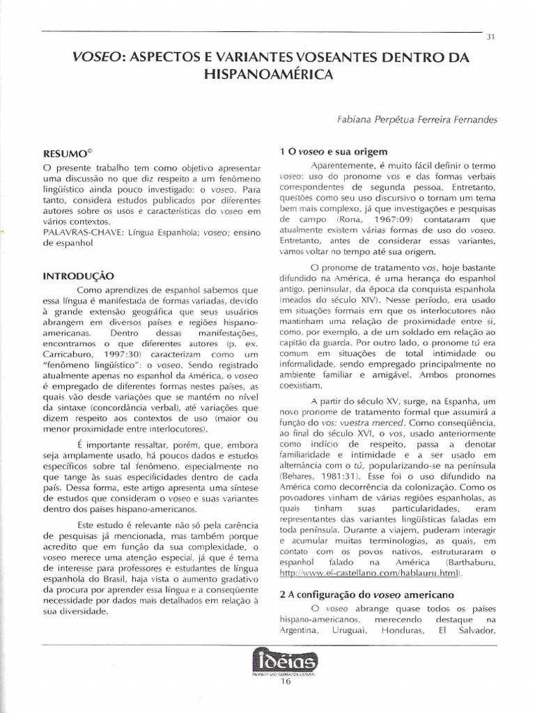 Voseo | PDF