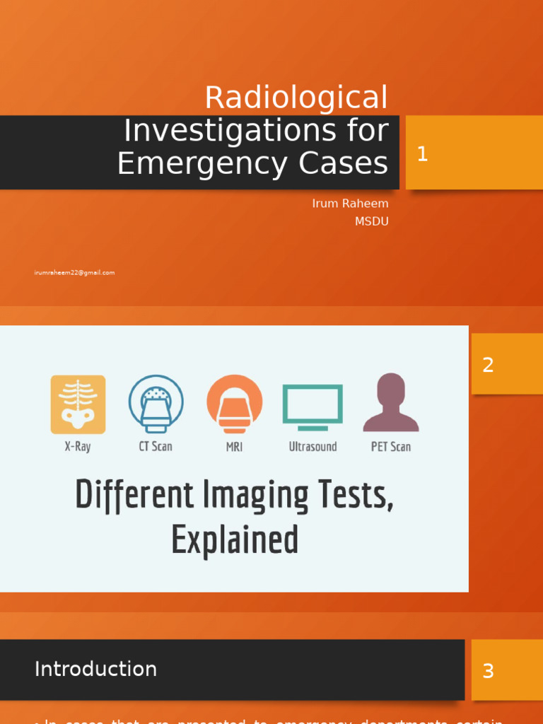 Radiological Investigations in Emergencies | PDF | Ct Scan | Medical ...