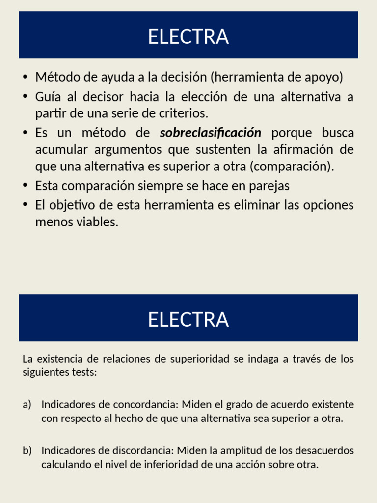 Método ELECTRA para Toma de Decisiones | PDF
