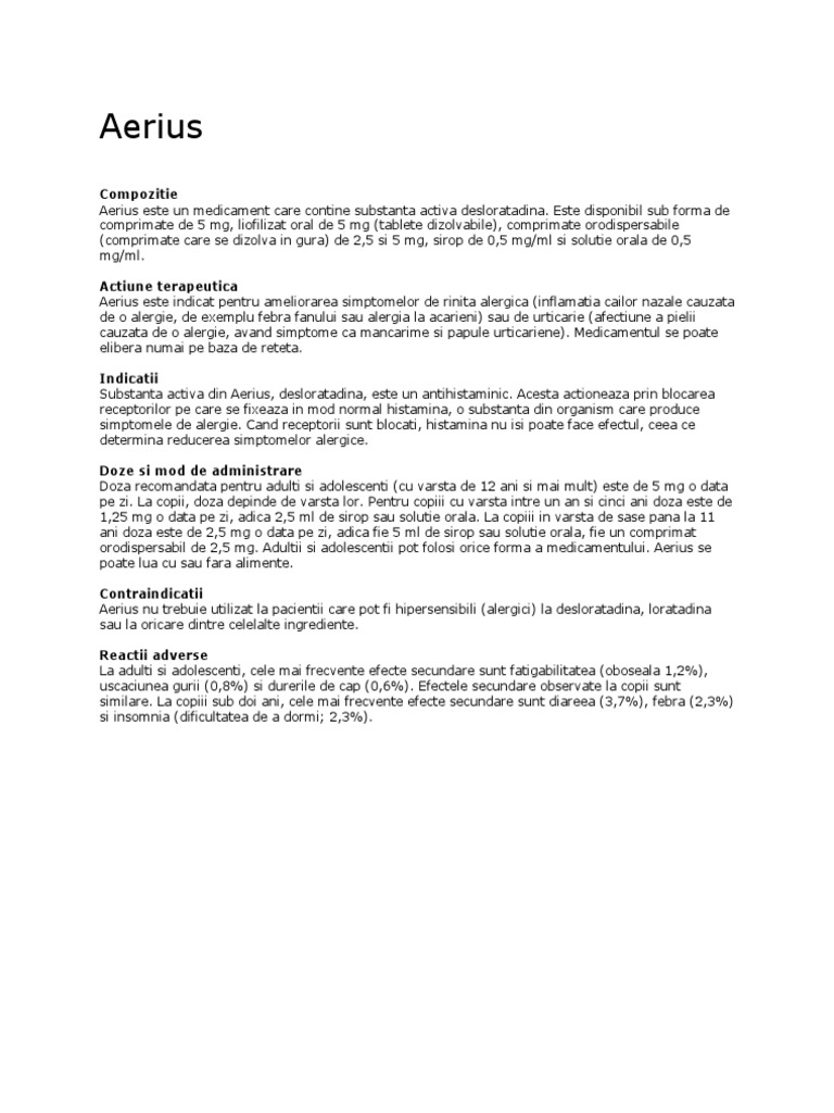 Aerius Pdf