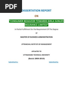 Download 51530937 Consumer Behavior Towards Birla Sunlife Insurance Limited by Vikas Gola SN88686591 doc pdf
