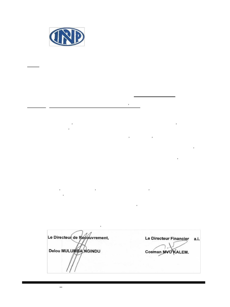 Certificat d'immatriculation INPP RDC | PDF