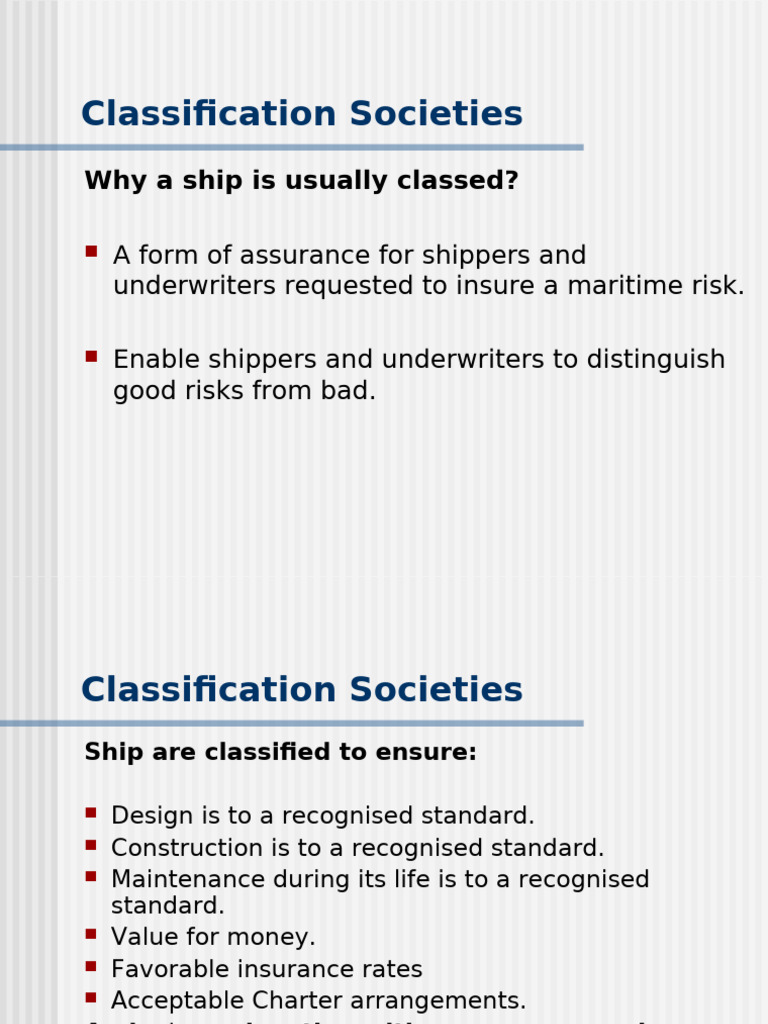 Understanding Classification Societies | PDF | Shipping | Water Transport