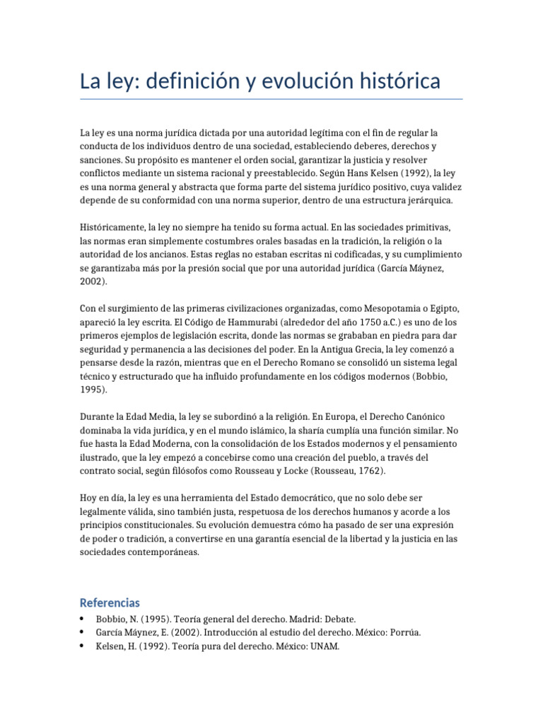 Definicion y Evolucion de La Ley | PDF | Justicia | Crimen y violencia