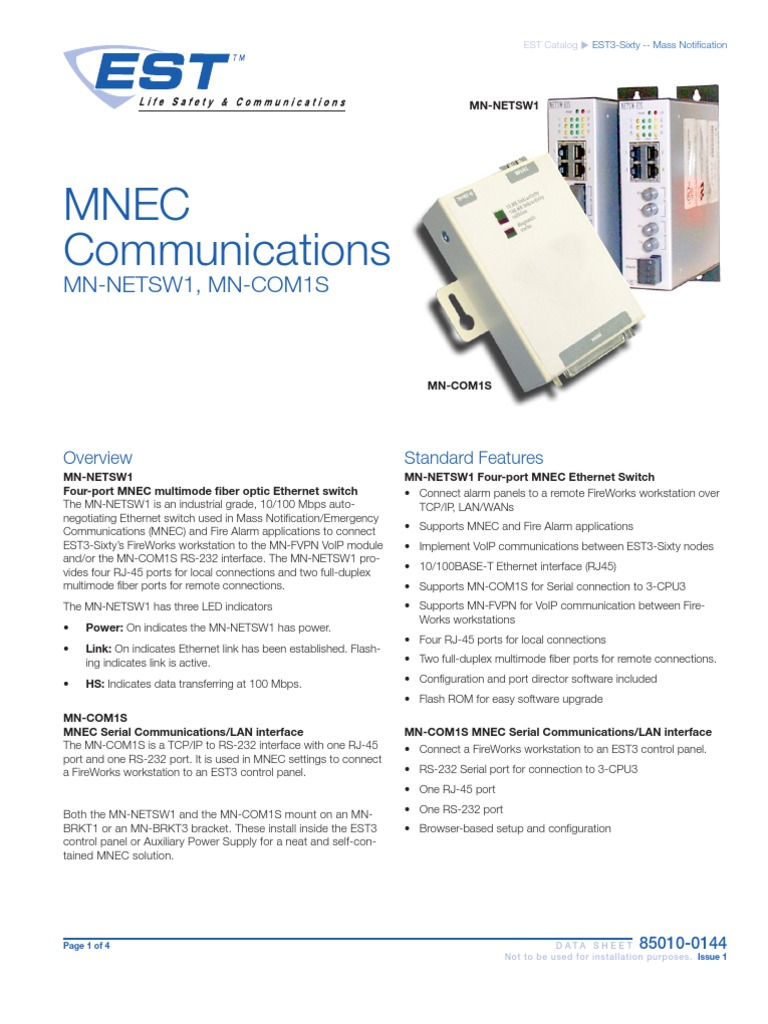 0144 MNEC Communications | PDF | Optical Fiber | Ethernet