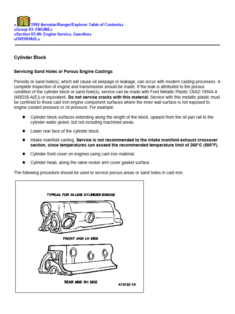 Engine Overhaul: Repairing Porous Castings | PDF | Porosity | Leak