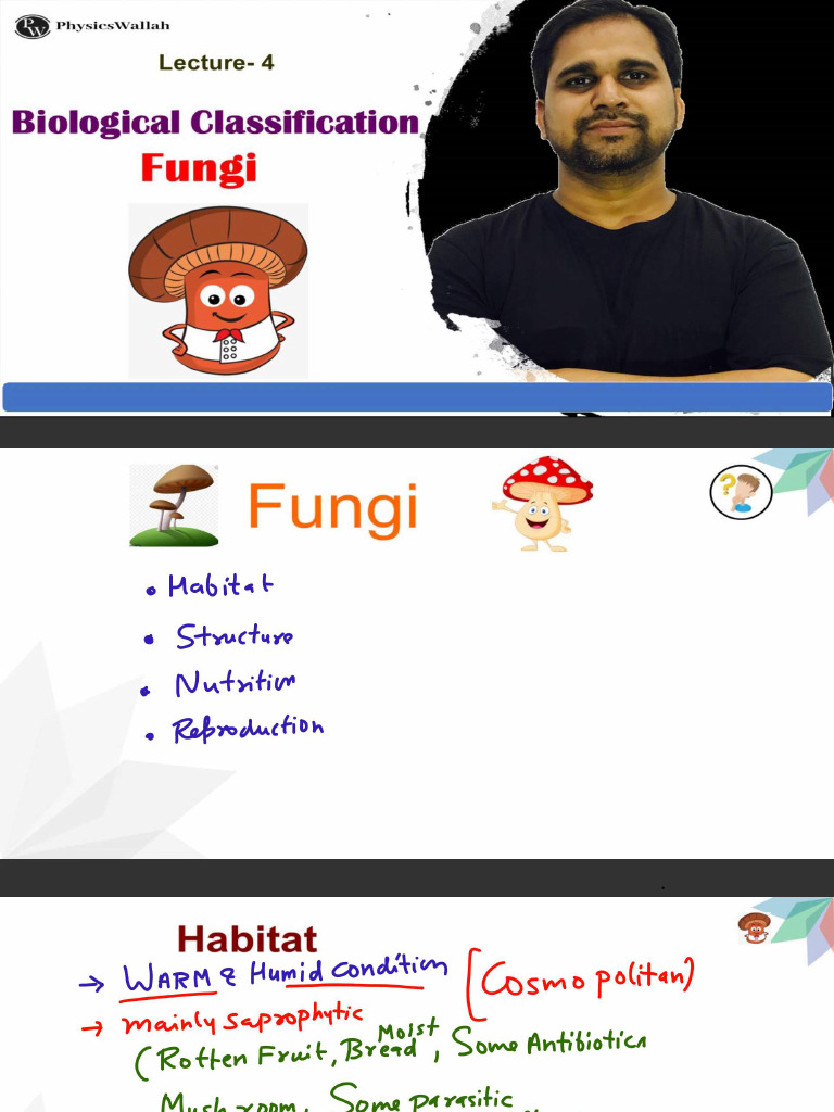 Biological Classification 04 - Fungi - Class 11 - NEET - Pace Series | PDF