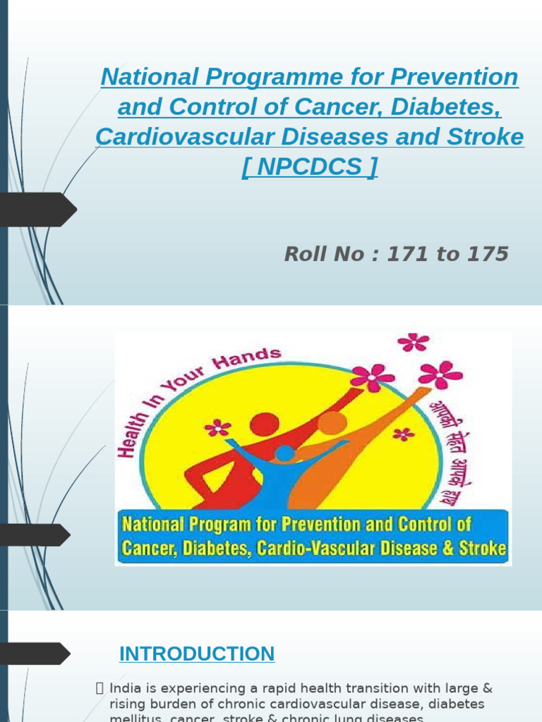NPCDCS: Chronic Disease Control in India | PDF | Non Communicable ...