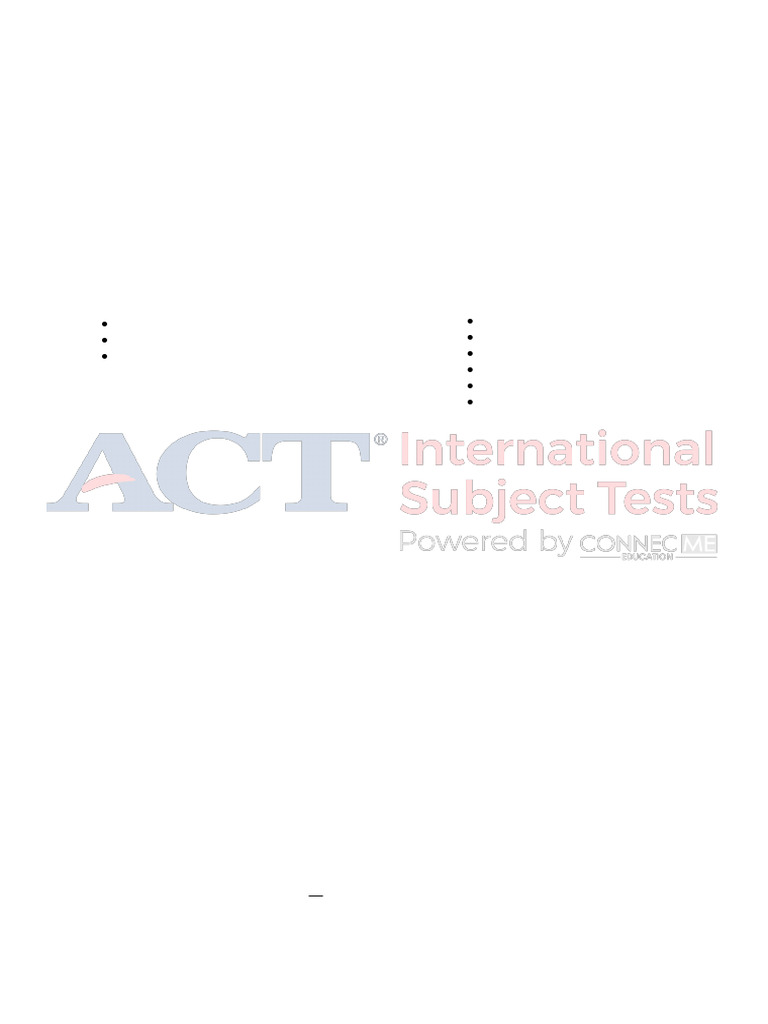 ACT Math I & II Test Overview | PDF | Mathematics | Equations