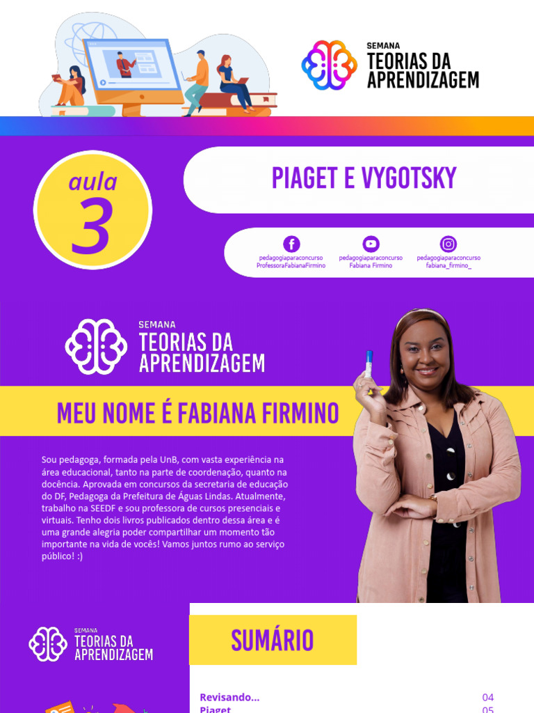 Teoria de Piaget e Vygotsky na Educação | PDF | Aprendizado | Pensamento