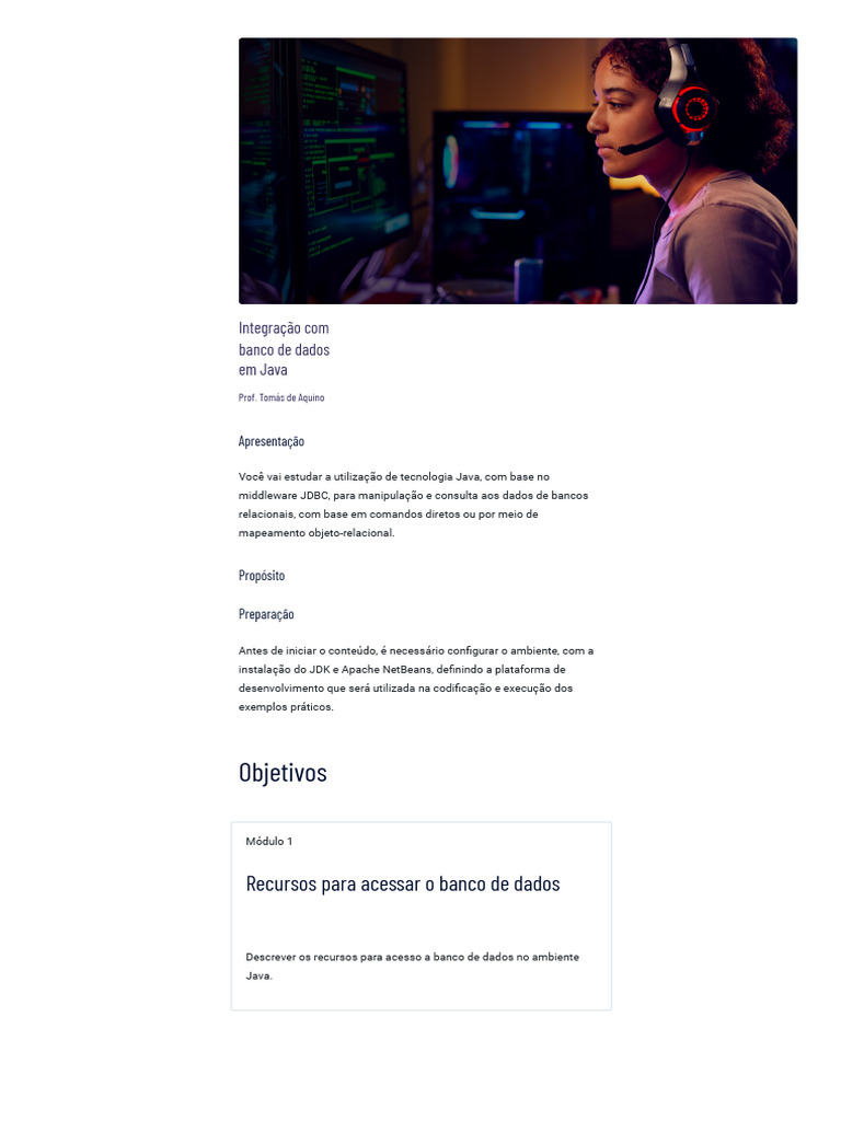 Integração Java com Banco de Dados JDBC | PDF | Classe (programação de ...