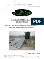 Low-Cost, Homemade, Do It Yourself (DIY), Solar Water Heater Manual