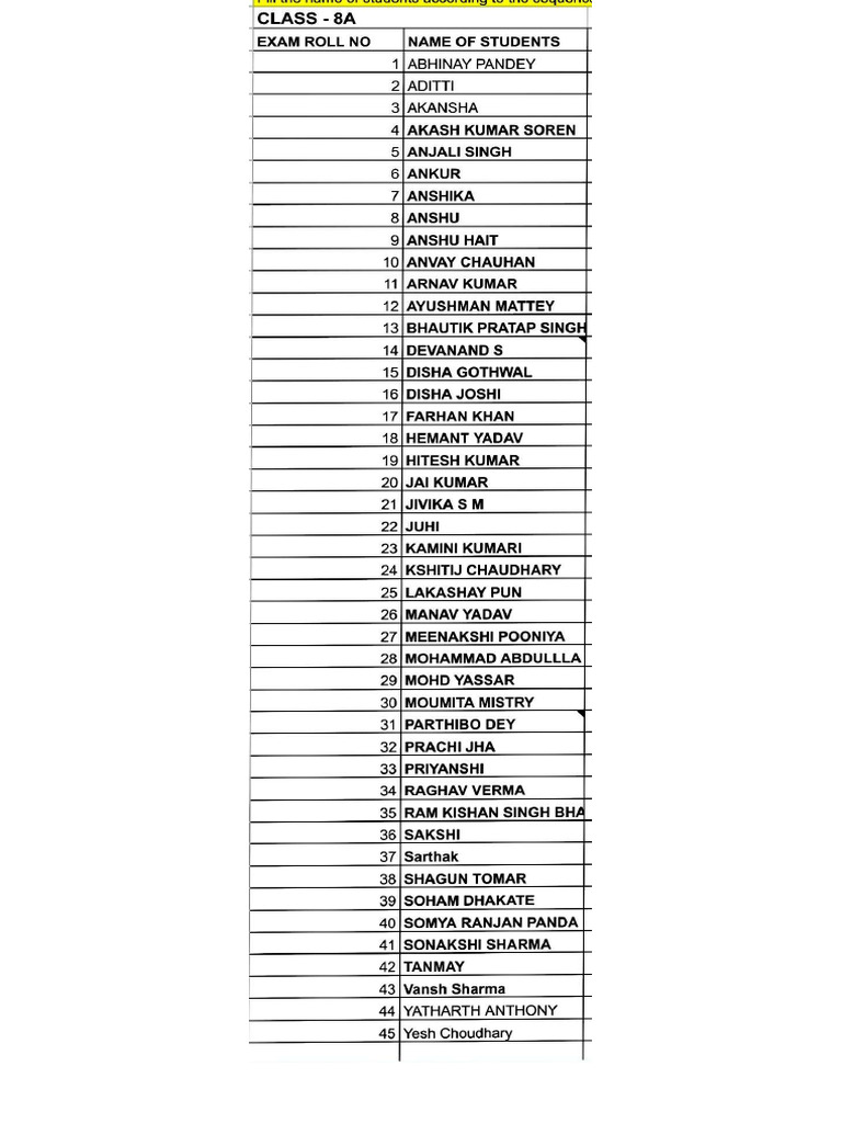 Class 8th All Sections | PDF