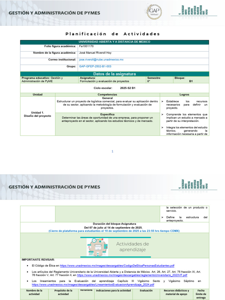 PA GFEP U1 JoseManuelRiverollHoy | PDF | México | Mercado (economía)