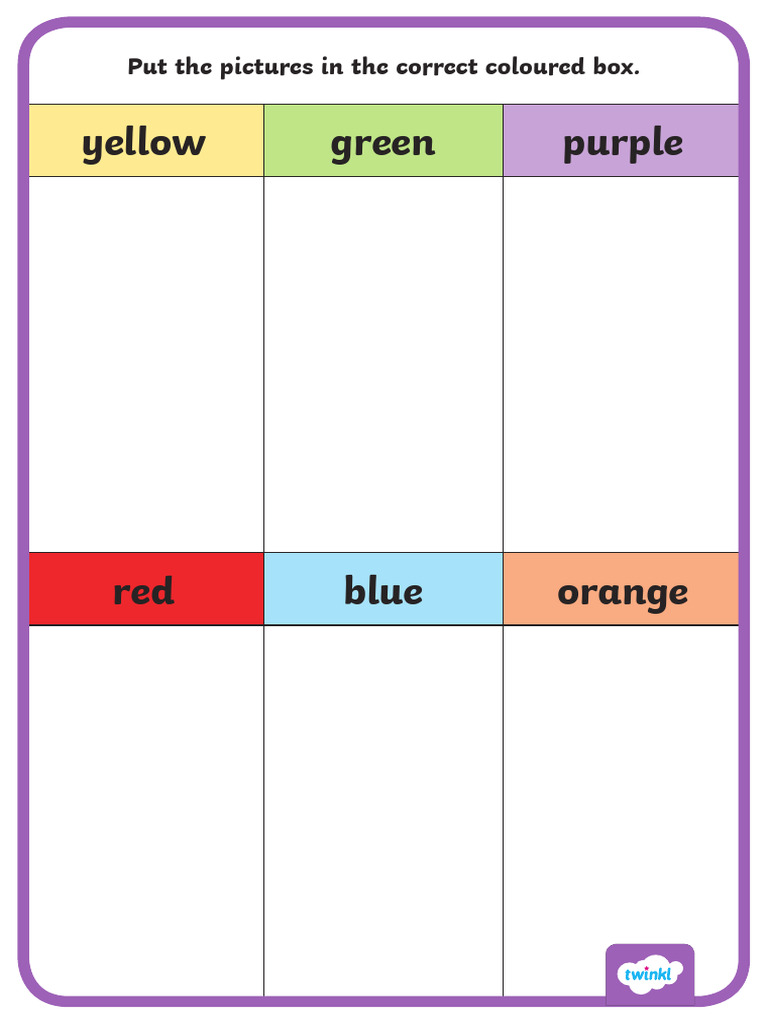 Au S 1655704159 Colour Sorting Activity Sheet Ver 1 | PDF
