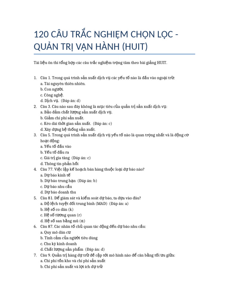 Bo de QTVH Chon Loc | PDF