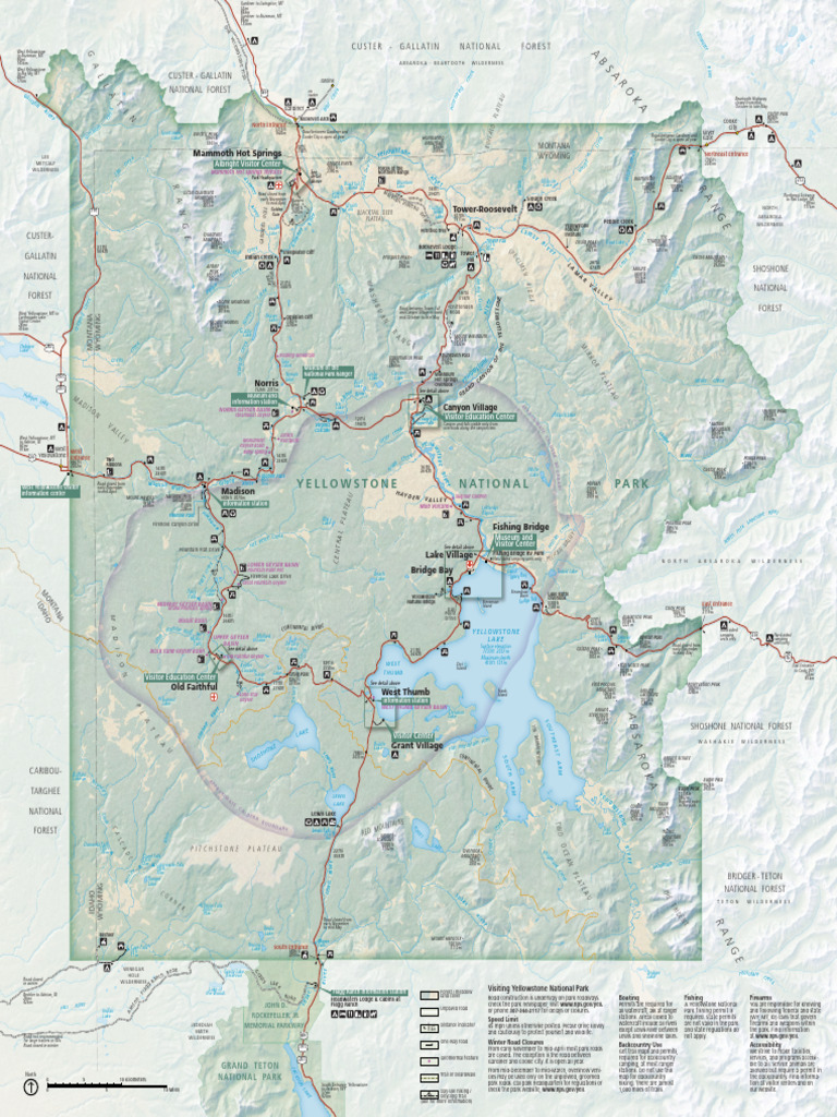 Yellowstone National Park Map 2025 | PDF