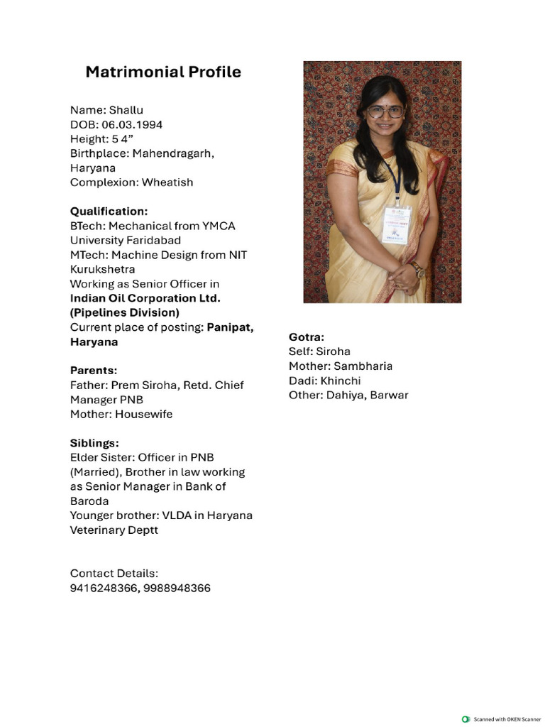 Matrimonial Profile | PDF