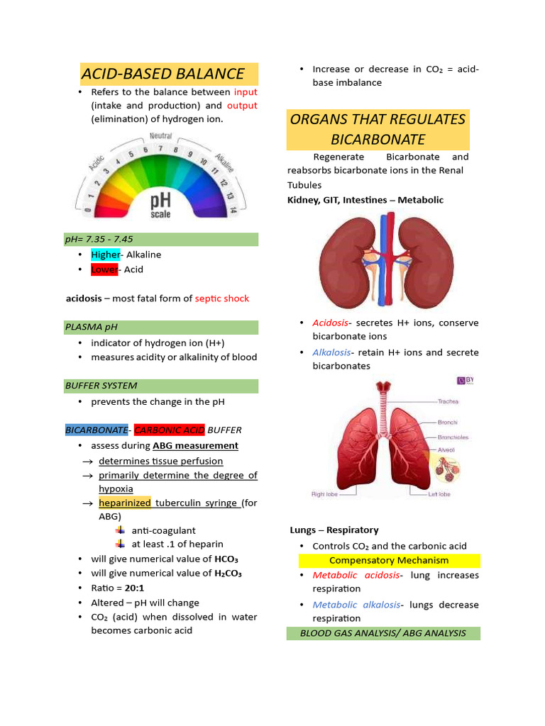 Acid Base Balance Edited | PDF | Intensive Care Medicine | Medical ...