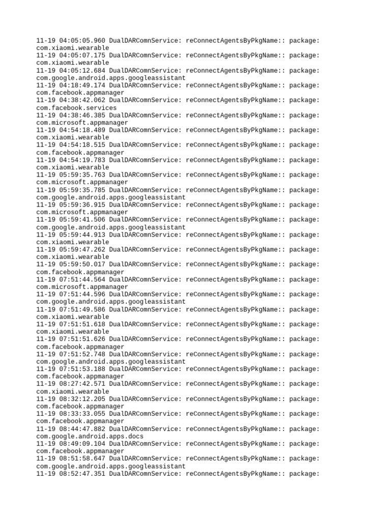 DualDARComnService Package Logs | PDF | Companies