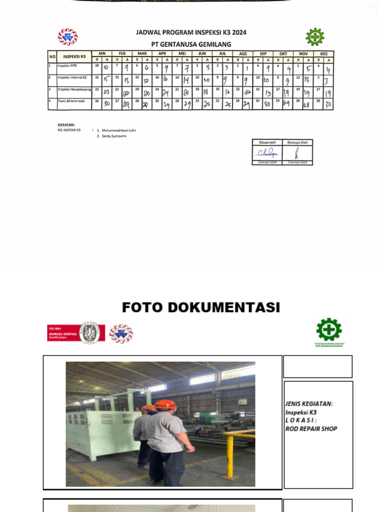1.2 Jadwal Program Insp | PDF