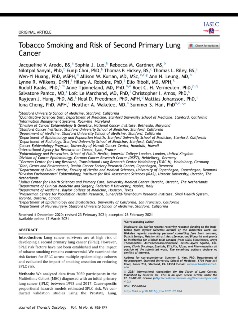 Tobacco - Lung Cancer | PDF | Cancer | Health Care