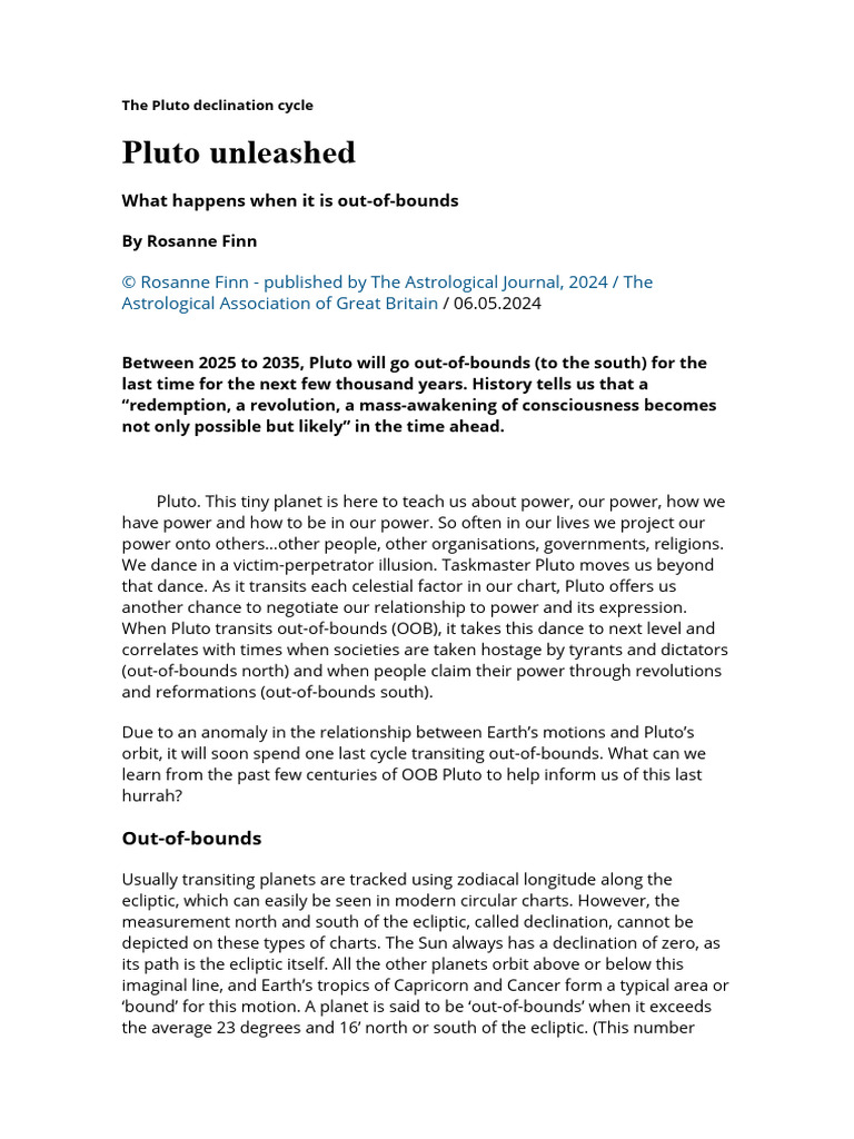 Pluto Out-of-Bounds: 2025-2035 Insights | PDF | Planets