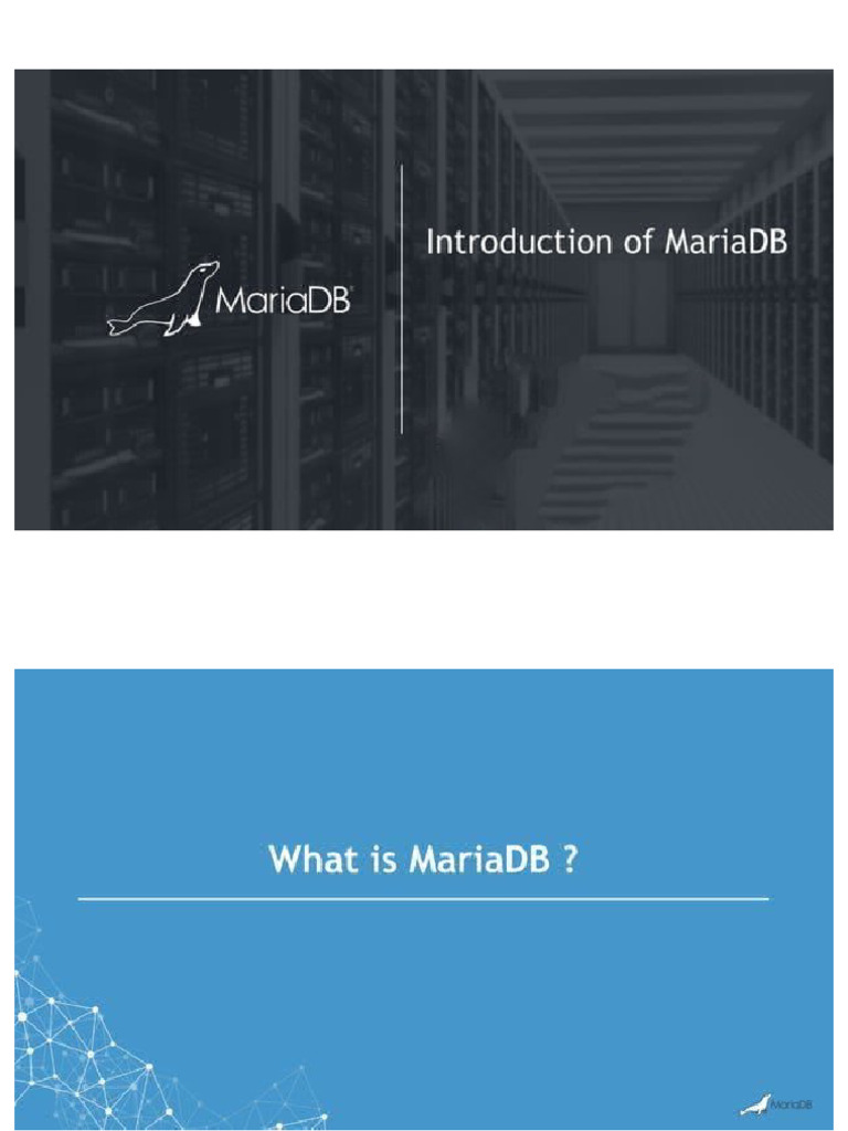 Maria DB | PDF