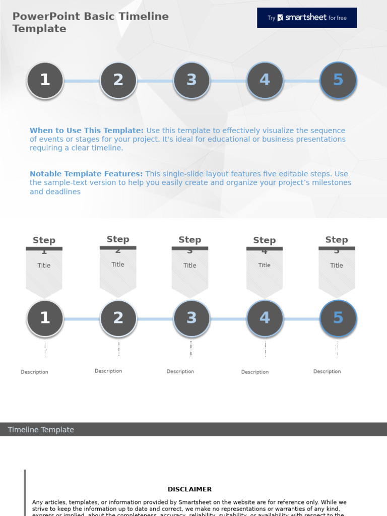 IC PowerPoint Basic Timeline Template | PDF