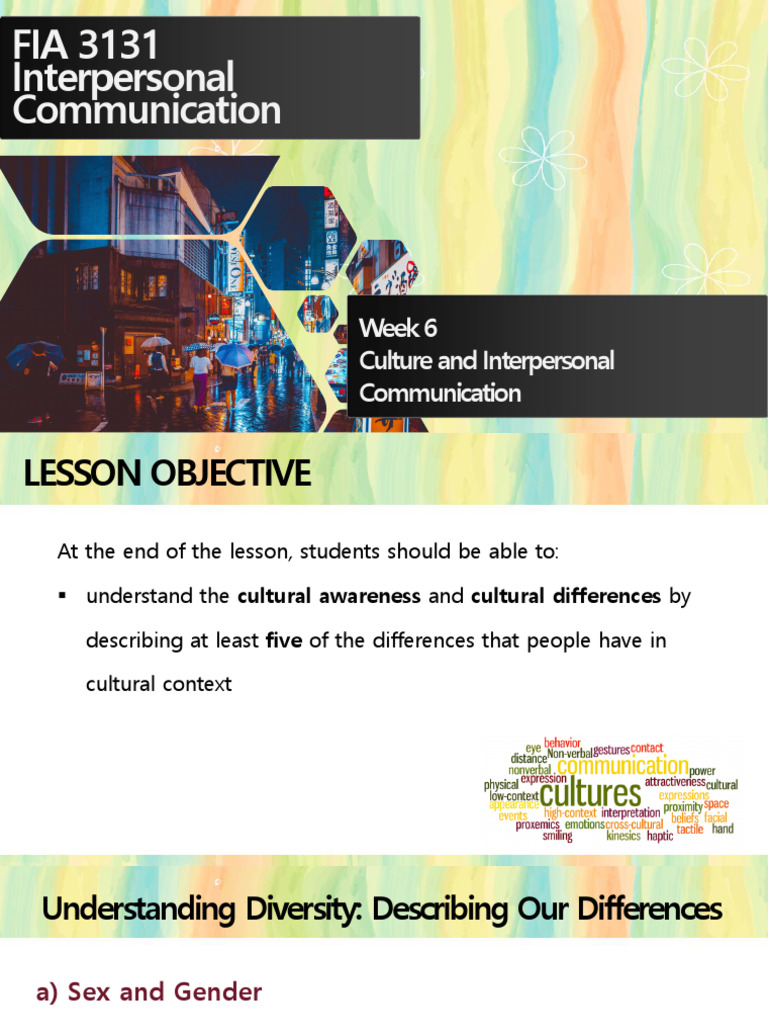 Culture's Impact on Interpersonal Communication | PDF | Gender Studies ...