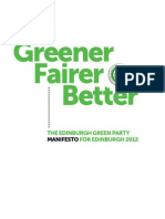 Edinburgh Green Party Manifesto 2012 FINAL