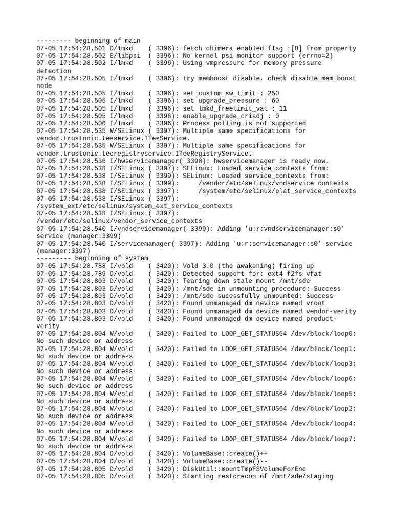 Android System Log Analysis | PDF | Operating System Technology | Software