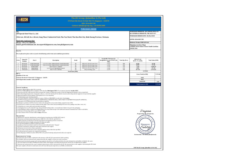 Po - Jscex0582024 - 25 | PDF | Secondary Sector Of The Economy ...