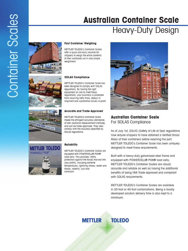 SOLAS-Compliant Container Weighing Scales | PDF