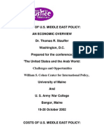 Cost of Us Middle East Policy an Economic Overview Dr Thomas r Stauffer