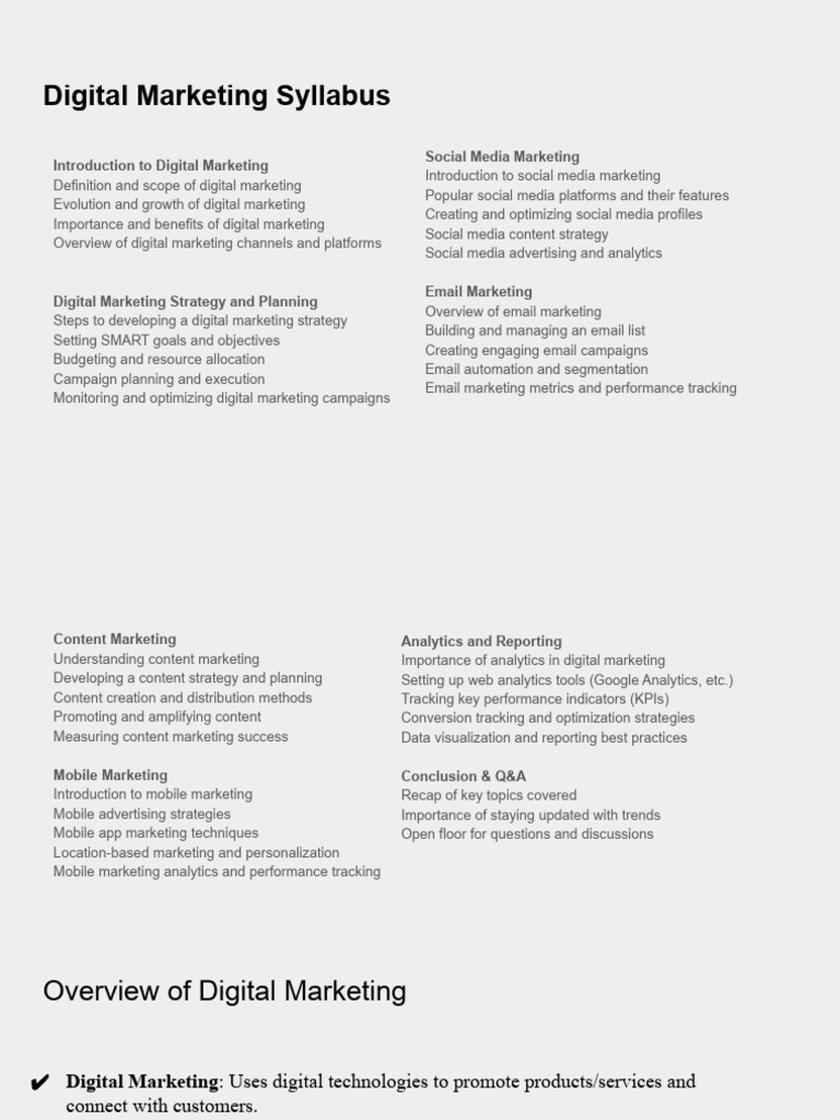 Digital Marketing Overview and Strategies | PDF | Digital Marketing ...