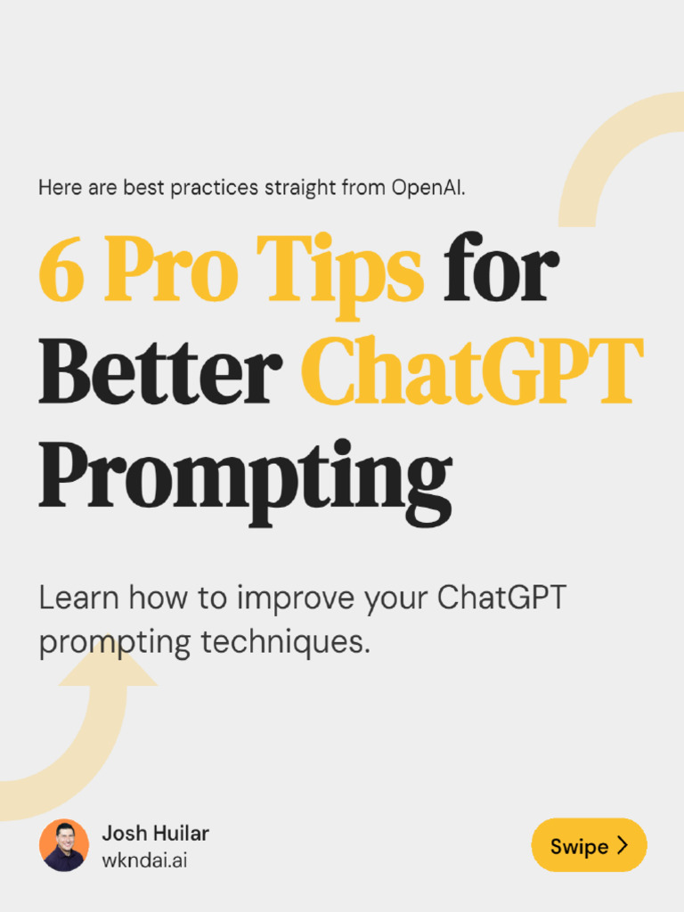6 Strategies To Improve Your ChatGPT Prompting From OpenAI | PDF