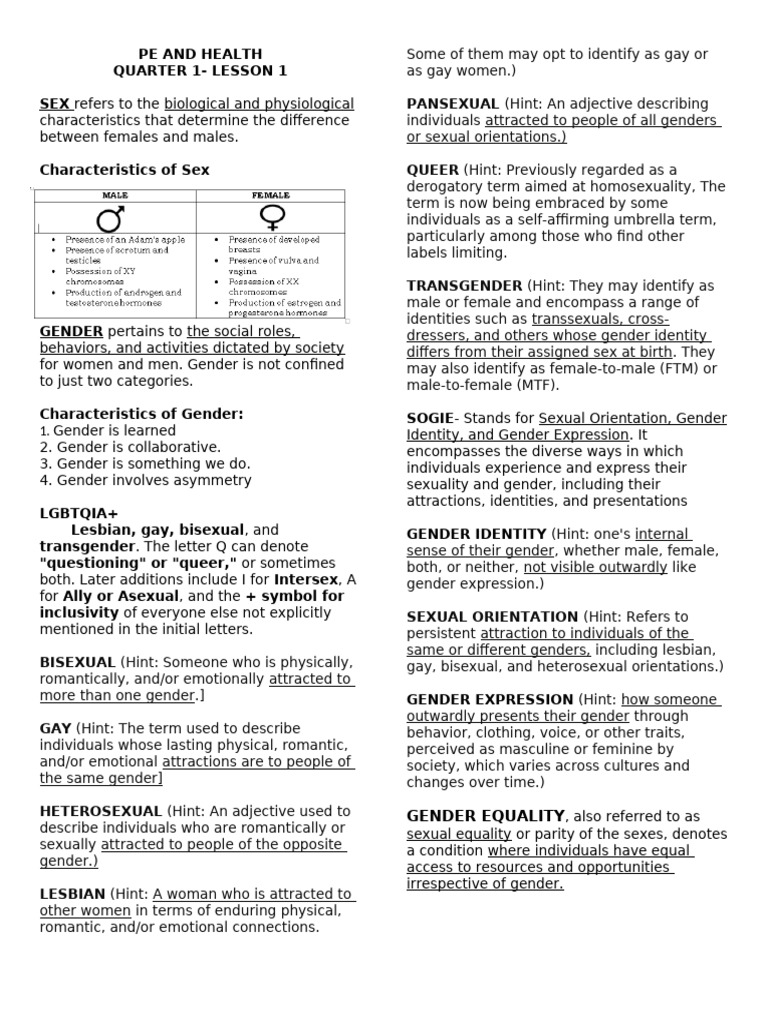 Understanding SOGIE and Gender Concepts | PDF | Gender | Gender Studies