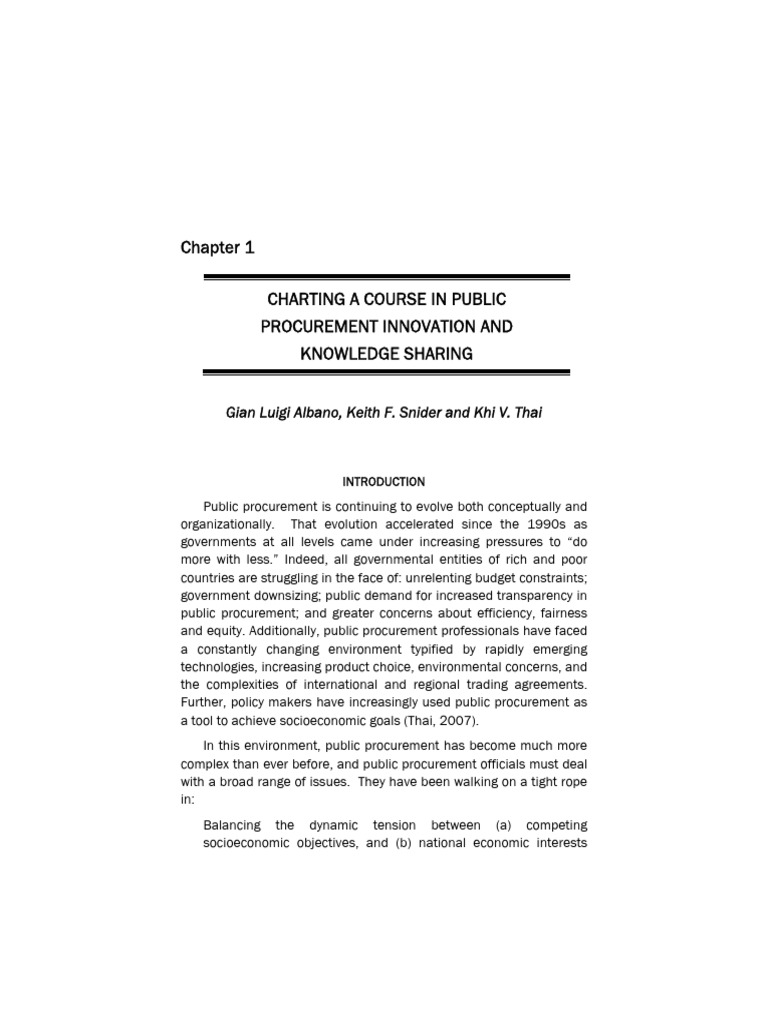 Charting A Course in Public | PDF | Procurement | Innovation