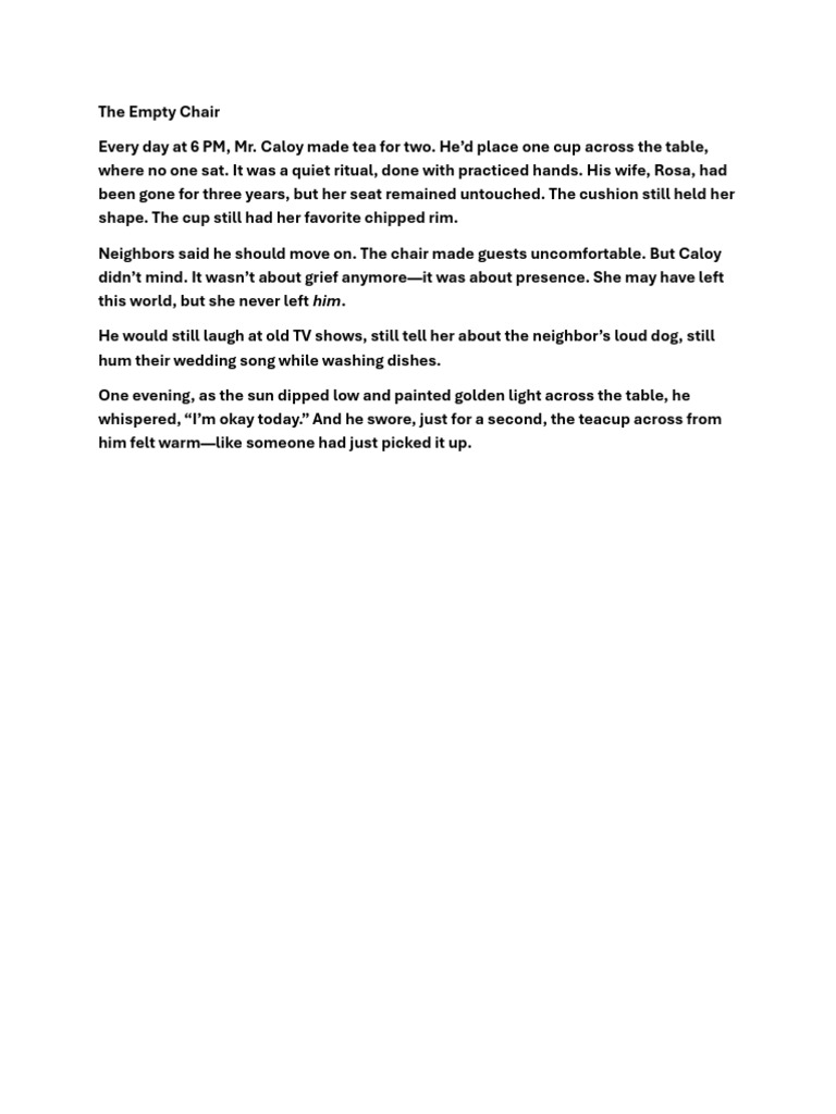 The Empty Chair | PDF