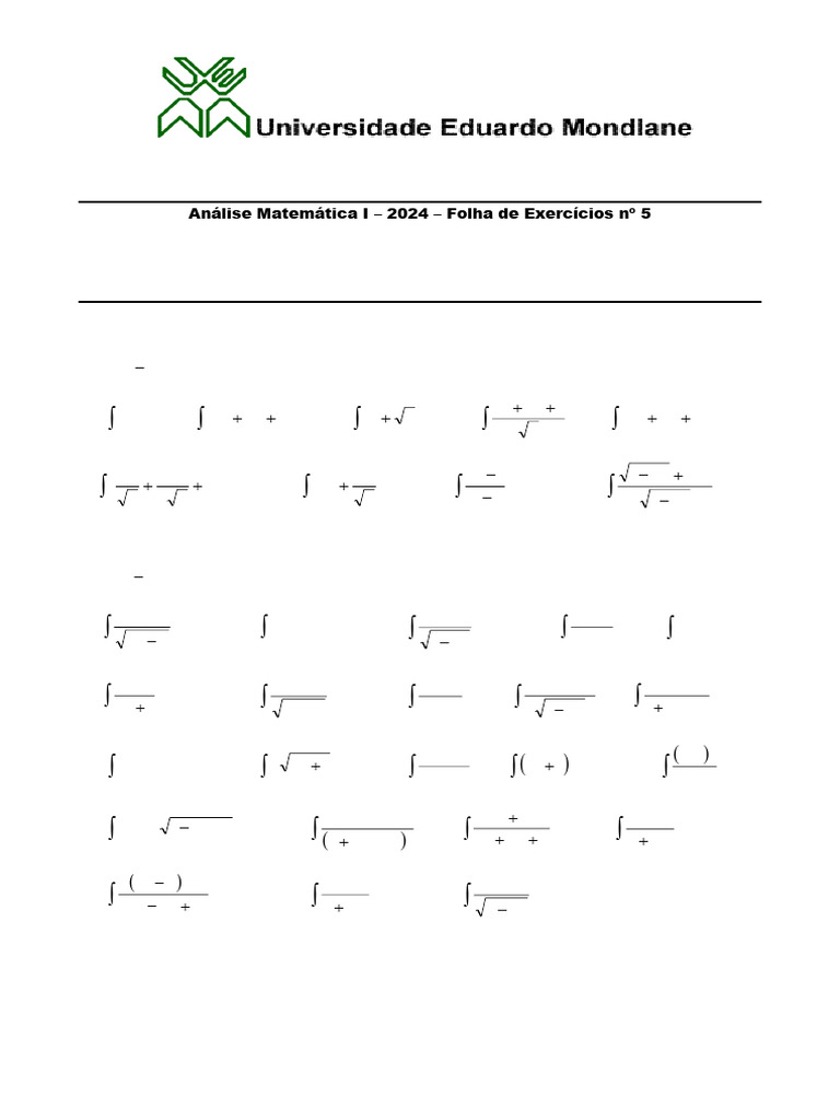 Exercícios de Integração Matemática | PDF | Xadrez