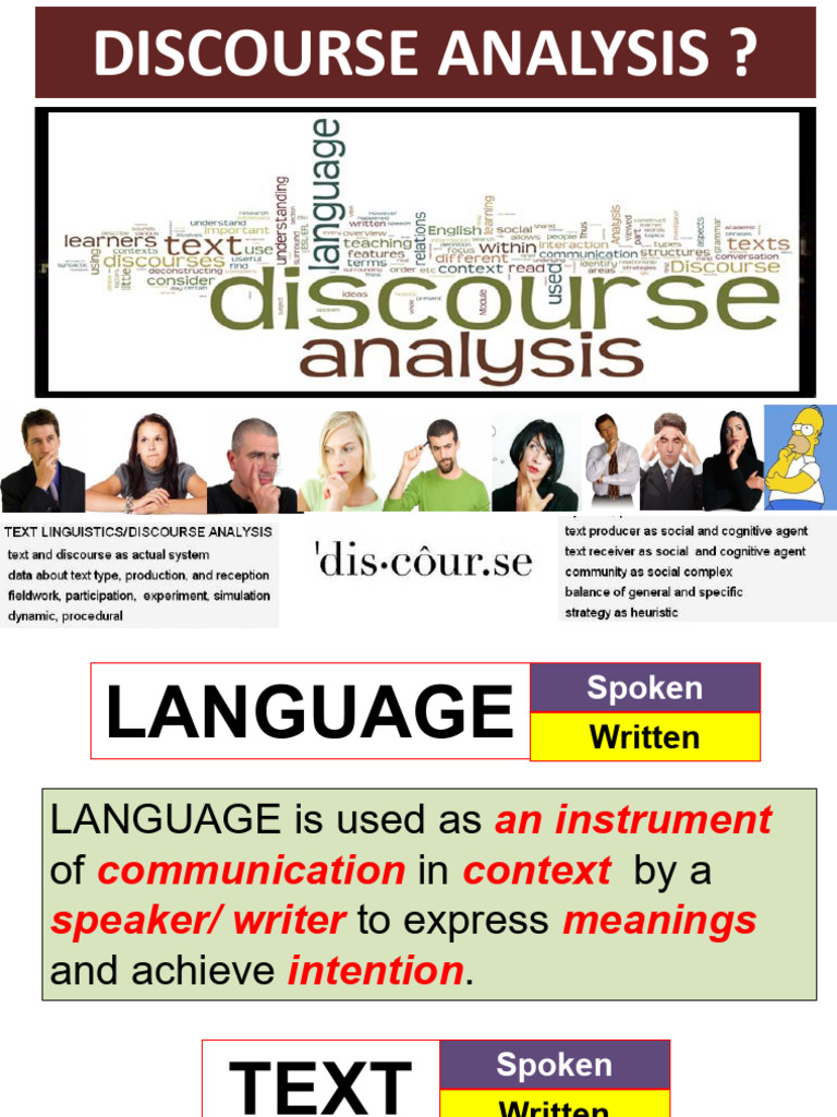 Understanding Discourse Analysis Concepts | PDF | Semantics | Discourse