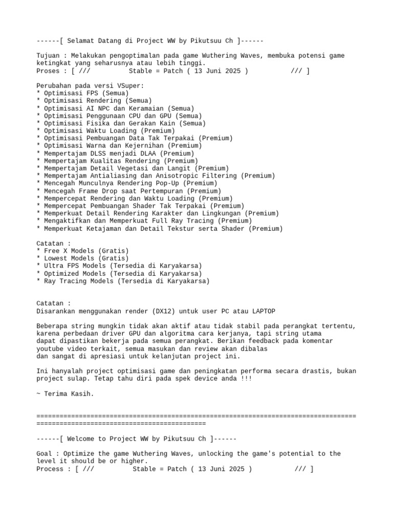 Wuthering Waves Game Optimization Guide | PDF | Rendering (Computer ...
