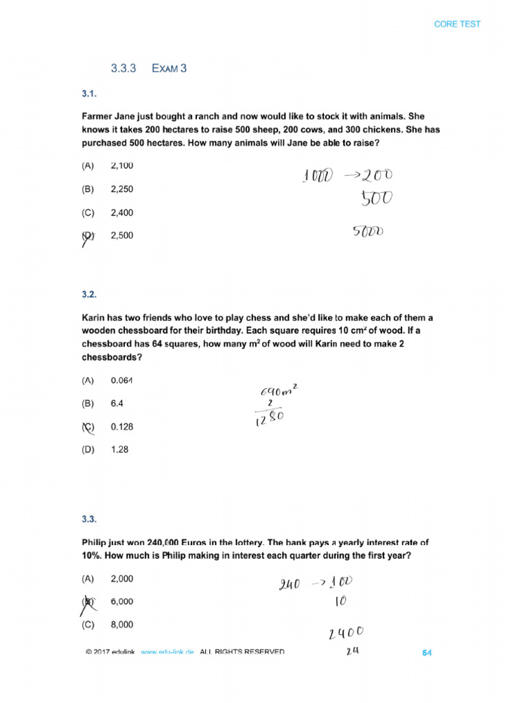 Exam Core 3 | PDF