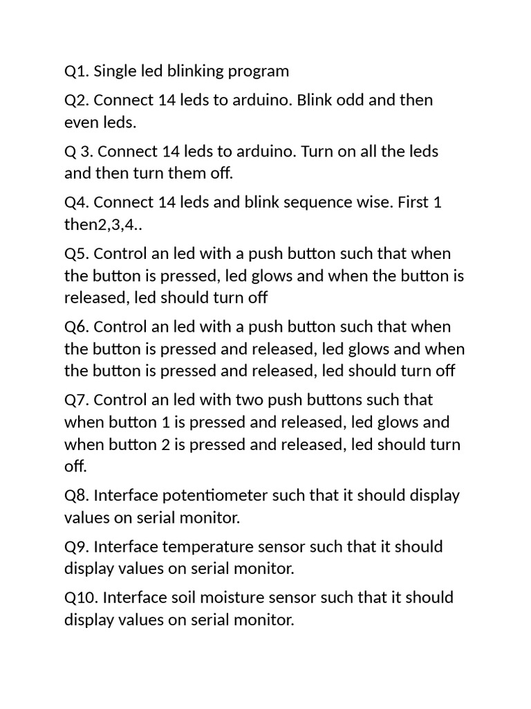 Arduino LED and Sensor Projects Guide | PDF