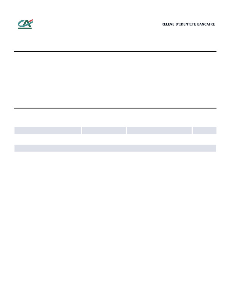 Relevé d'Identité Bancaire (RIB) 2025 | PDF