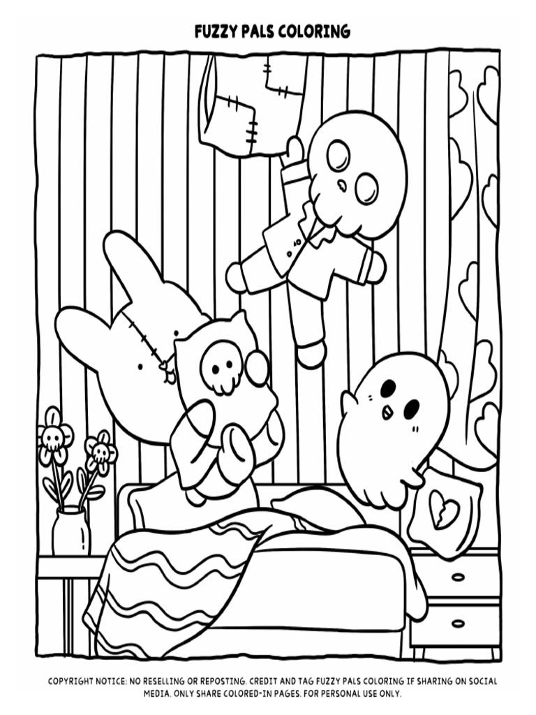 Spooky Pals Coloring Pages Guide | PDF