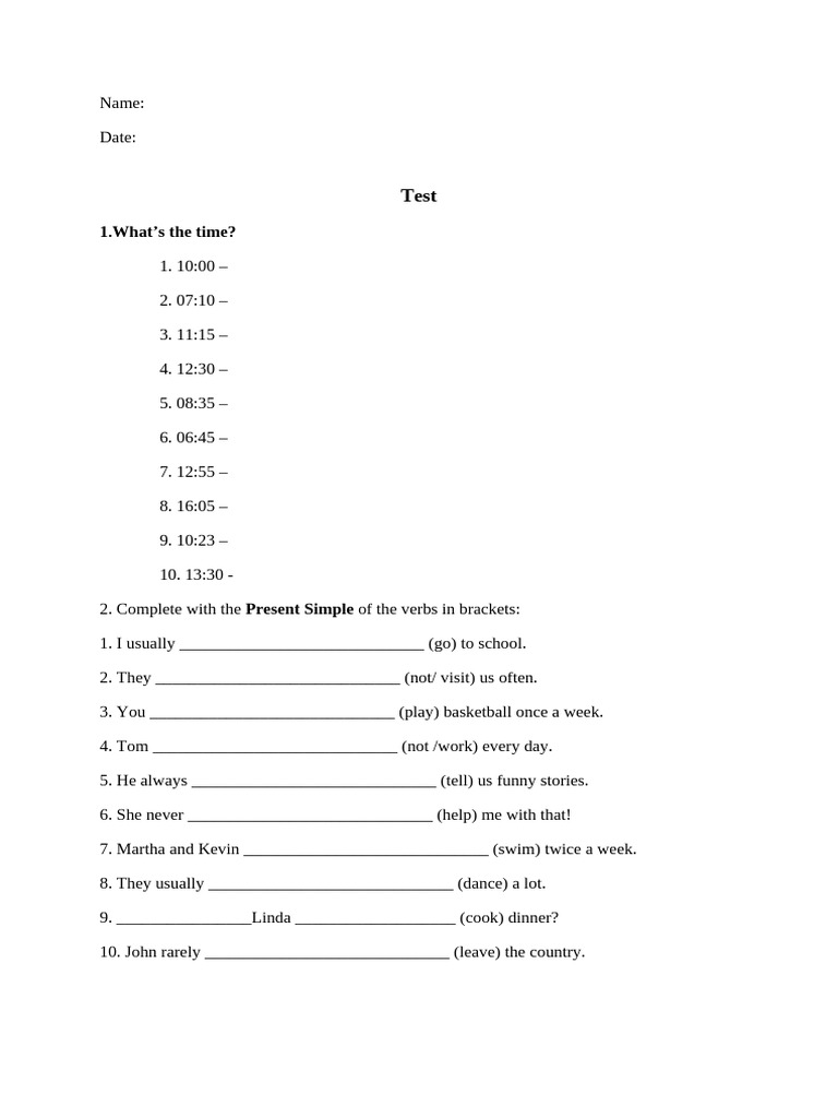 Test 6 L1 | PDF