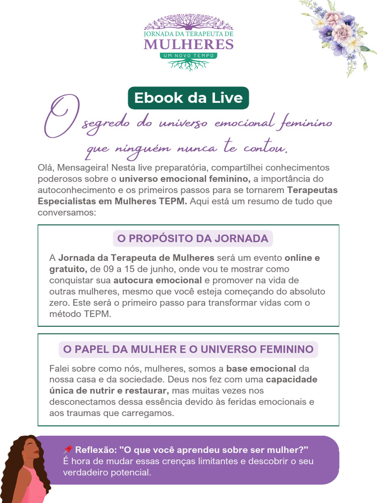 Jornada da Terapeuta de Mulheres: Autocura | PDF | Menstruação ...