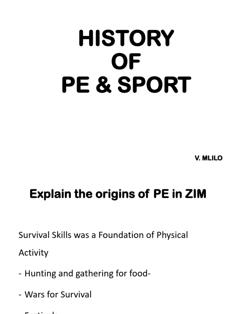 Origins of PE in Zimbabwe | PDF | Sports